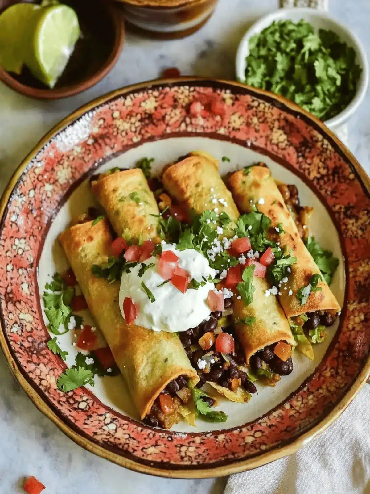 Crispy Black Bean Flautas for Quick Vegan Comfort Food 4 Black Bean Flautas
