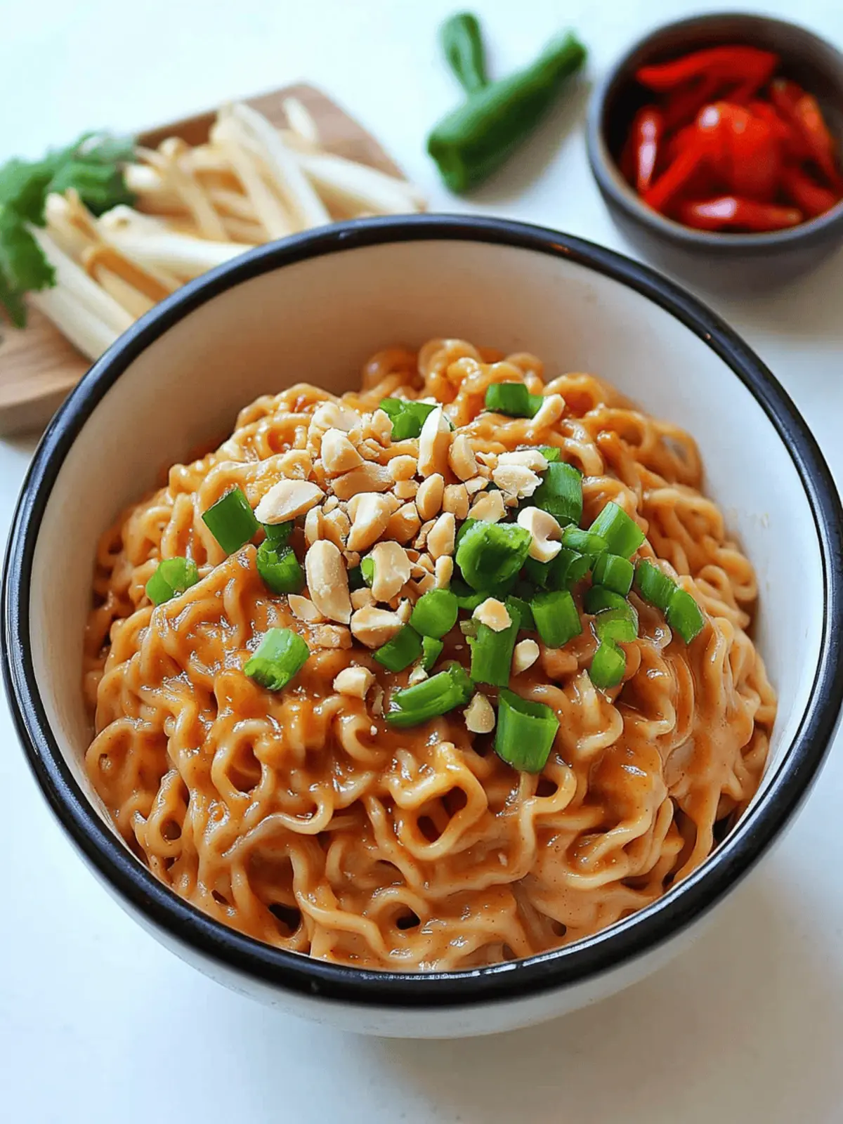 Creamy Peanut Butter Ramen Noodles Ready in 10 Minutes 3 Peanut Butter Ramen Noodles