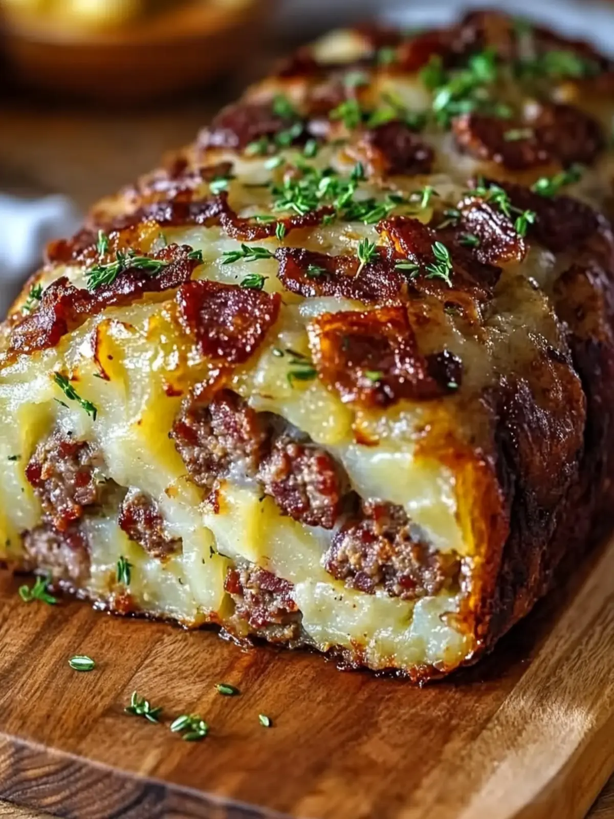 Ultimate Bacon and Sausage-Stuffed Potato Loaf for Comfort Food Lovers 2 Bacon and Sausage-Stuffed Potato Loaf