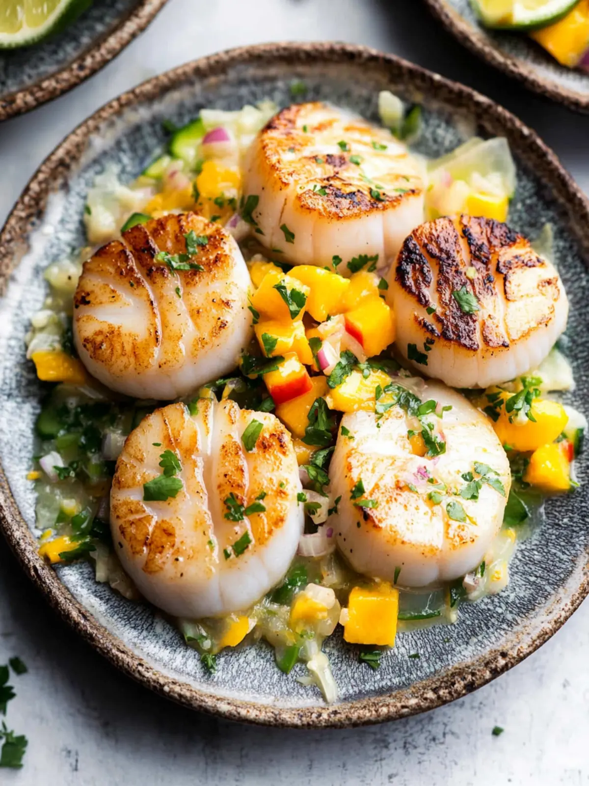 Island-Style Seared Scallops with Mango Salsa for a Tropical Feast 3 Island-Style Seared Scallops with Mango Salsa