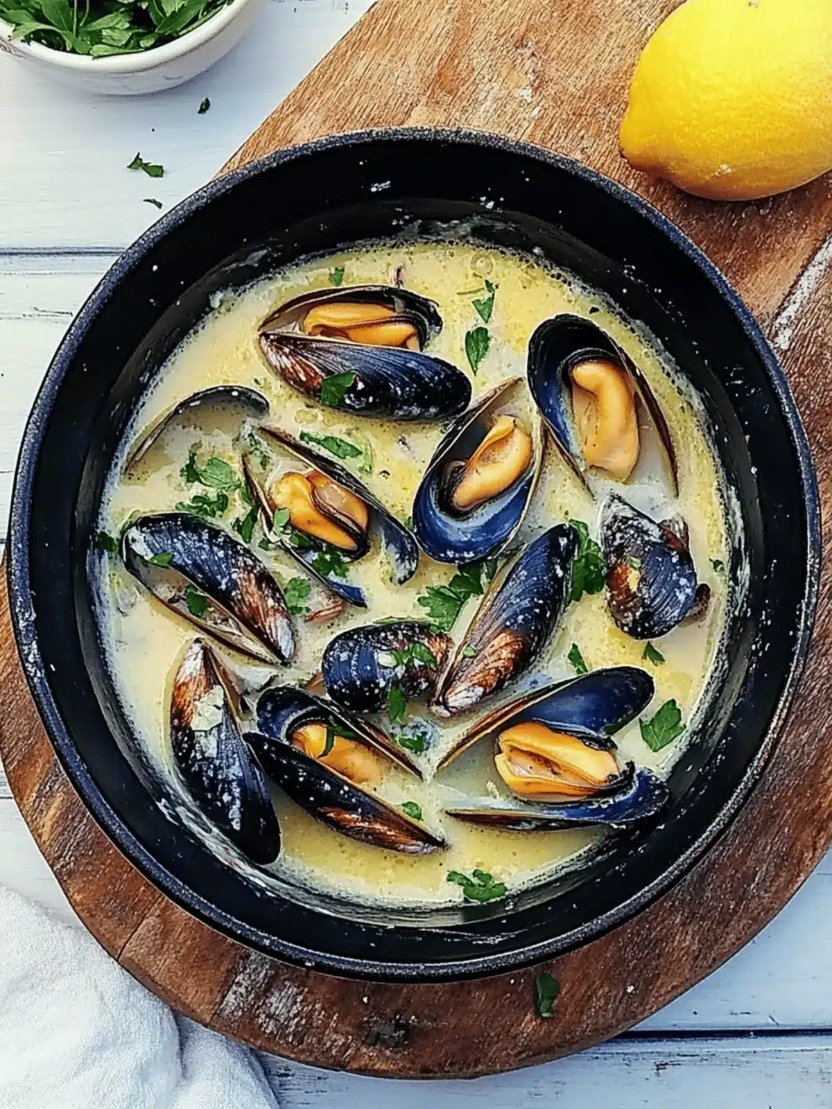 Mussels In Lemon Garlic-Butter Sauce: A Creamy Delight at Home 2 Mussels In Lemon Garlic-Butter Sauce
