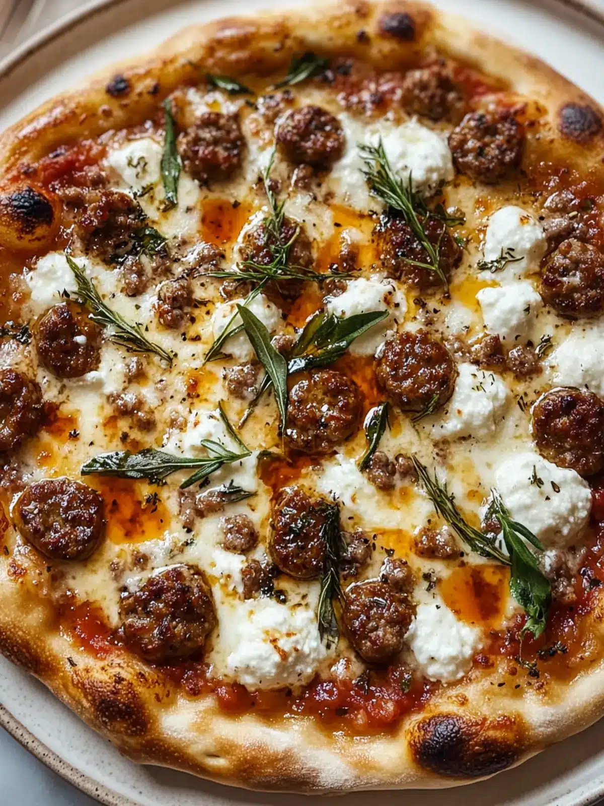 Satisfy Your Cravings with Sausage Ricotta Hot Honey Pizza 3 Sausage Ricotta Hot Honey Pizza
