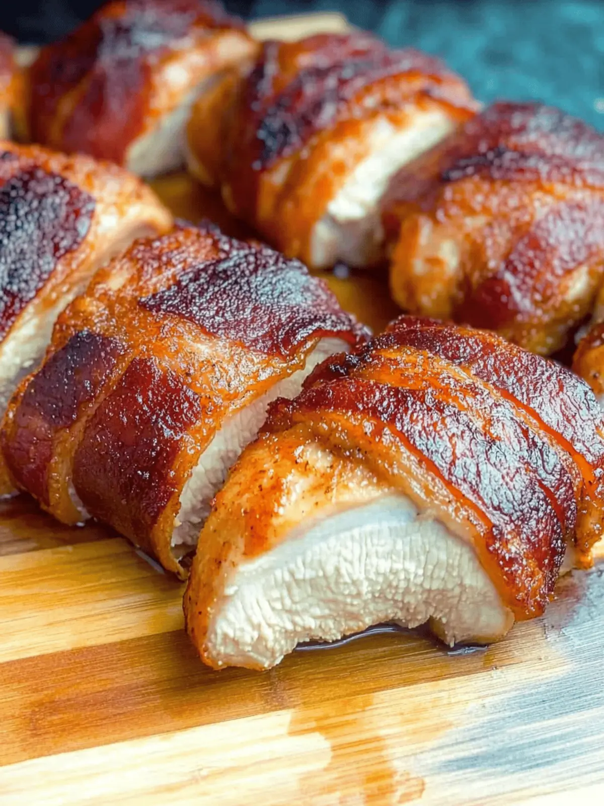 Irresistible Sweet Heat Bacon Wrapped Smoked Chicken Breasts 4 Sweet Heat Bacon Wrapped Smoked Chicken Breasts