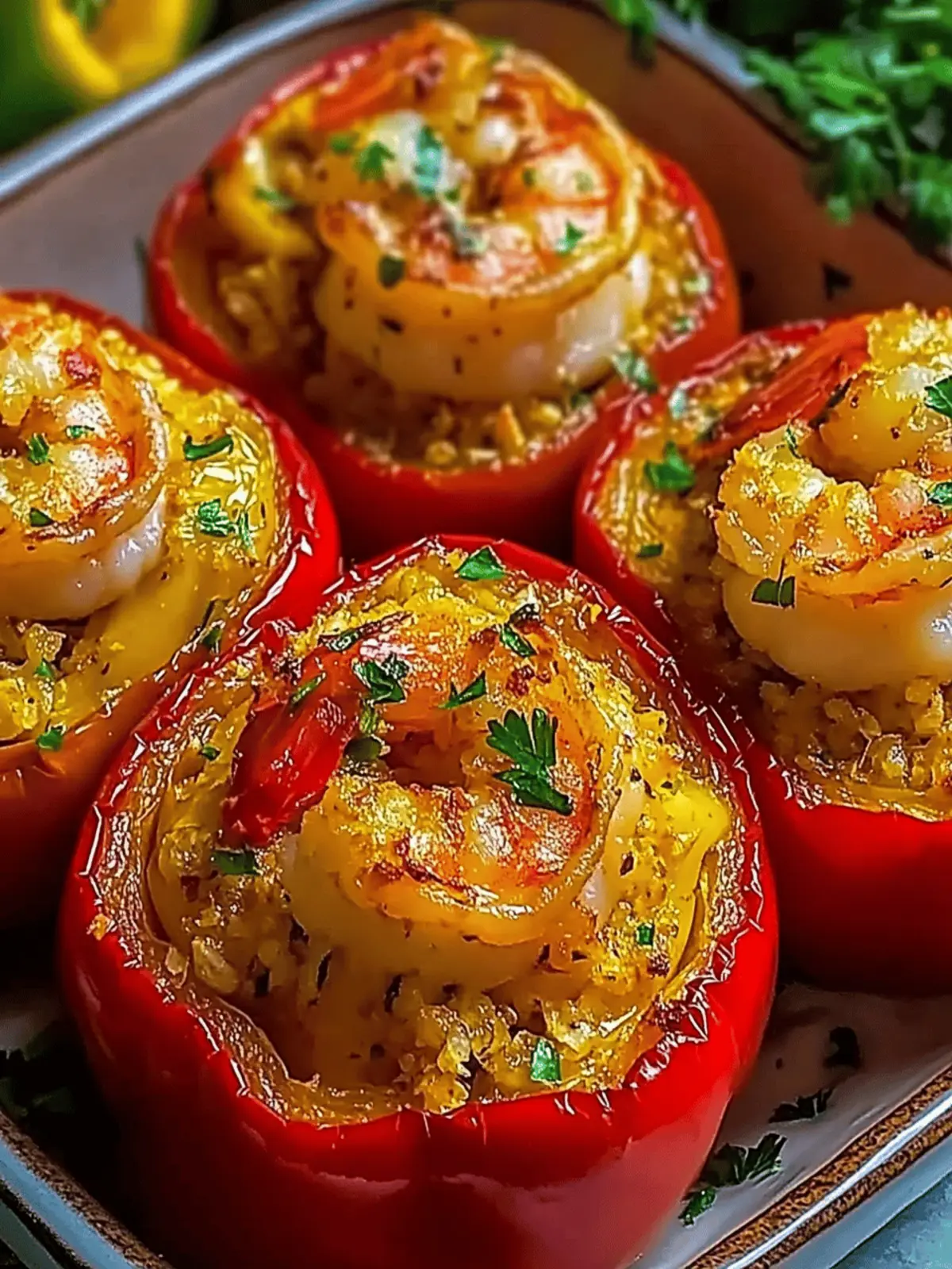 Garlic Butter Shrimp Stuffed Peppers for a Flavorful Weeknight Treat 4 Garlic Butter Shrimp Stuffed Peppers
