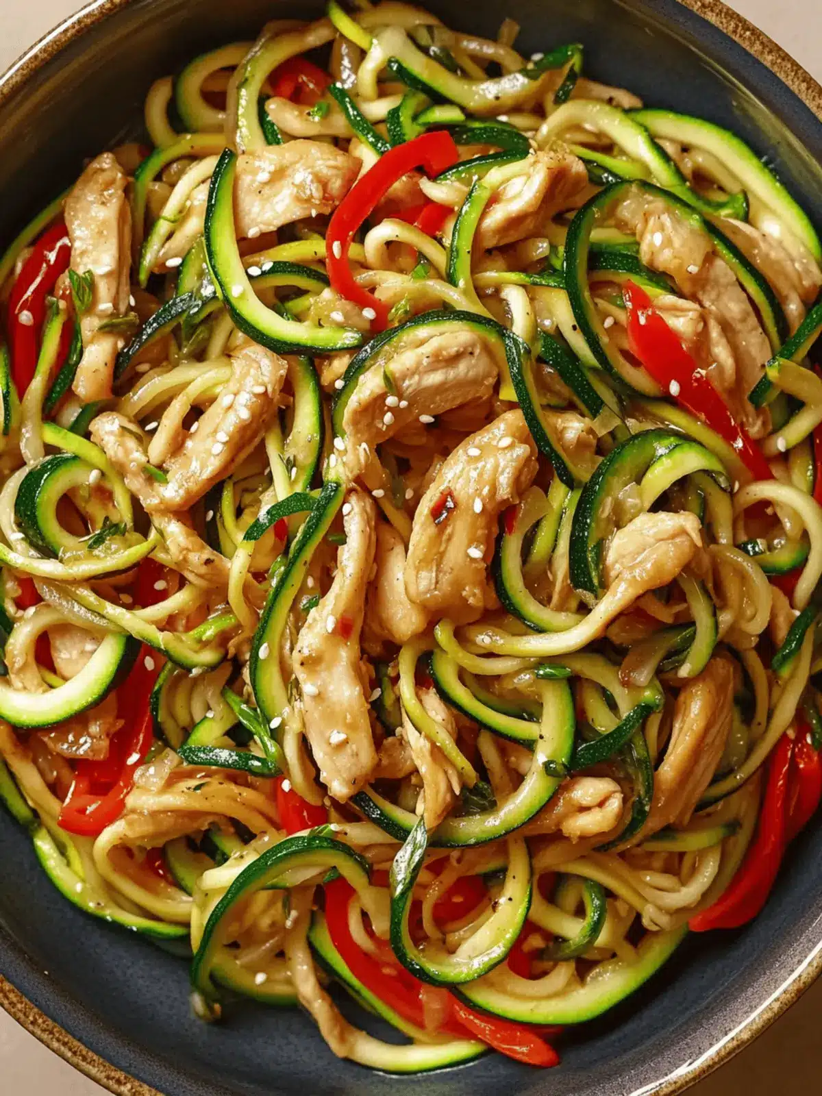 Delicious Garlic Chicken Zucchini Noodles Stir Fry in 35 Minutes 4 Garlic Chicken Zucchini Noodles Stir Fry