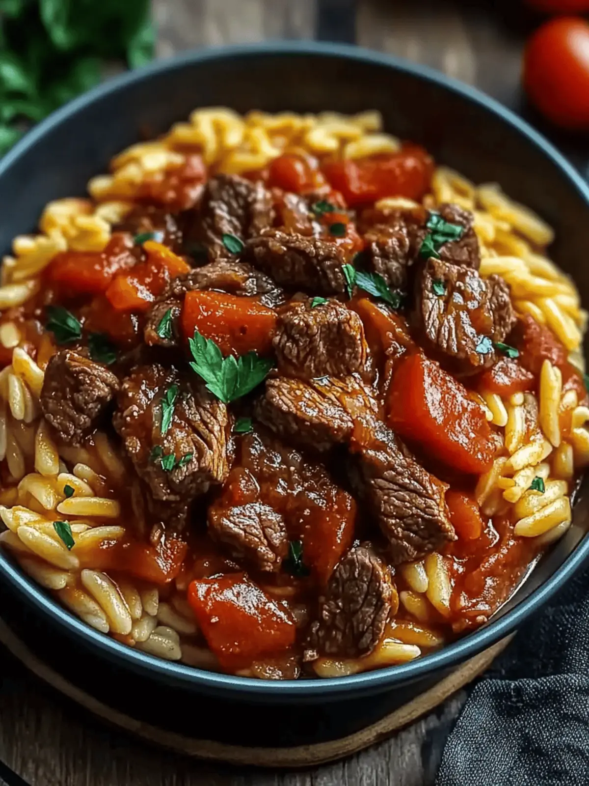 Savory Beef Giouvetsi: A Comforting Twist on Greek Classics 4 Beef Giouvetsi