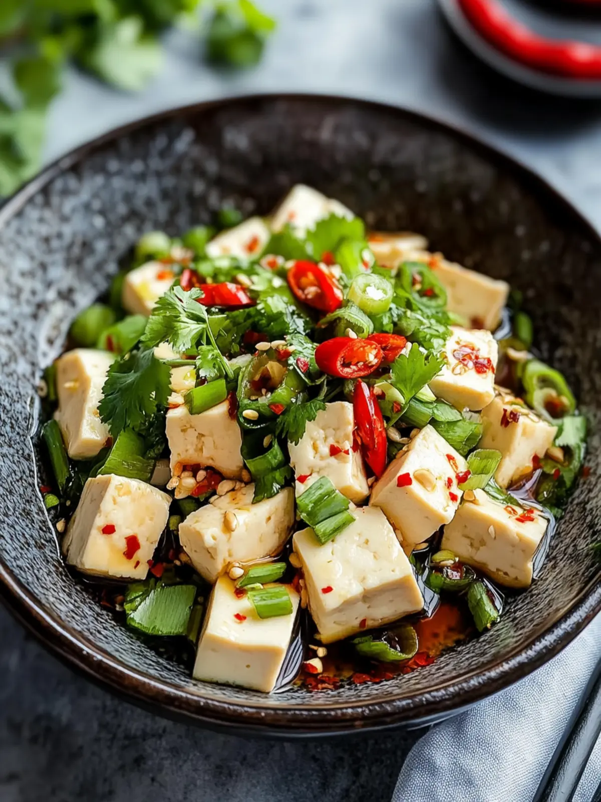 Deliciously Refreshing Chinese Cold Tofu Salad Recipe 2 Chinese Cold Tofu Salad
