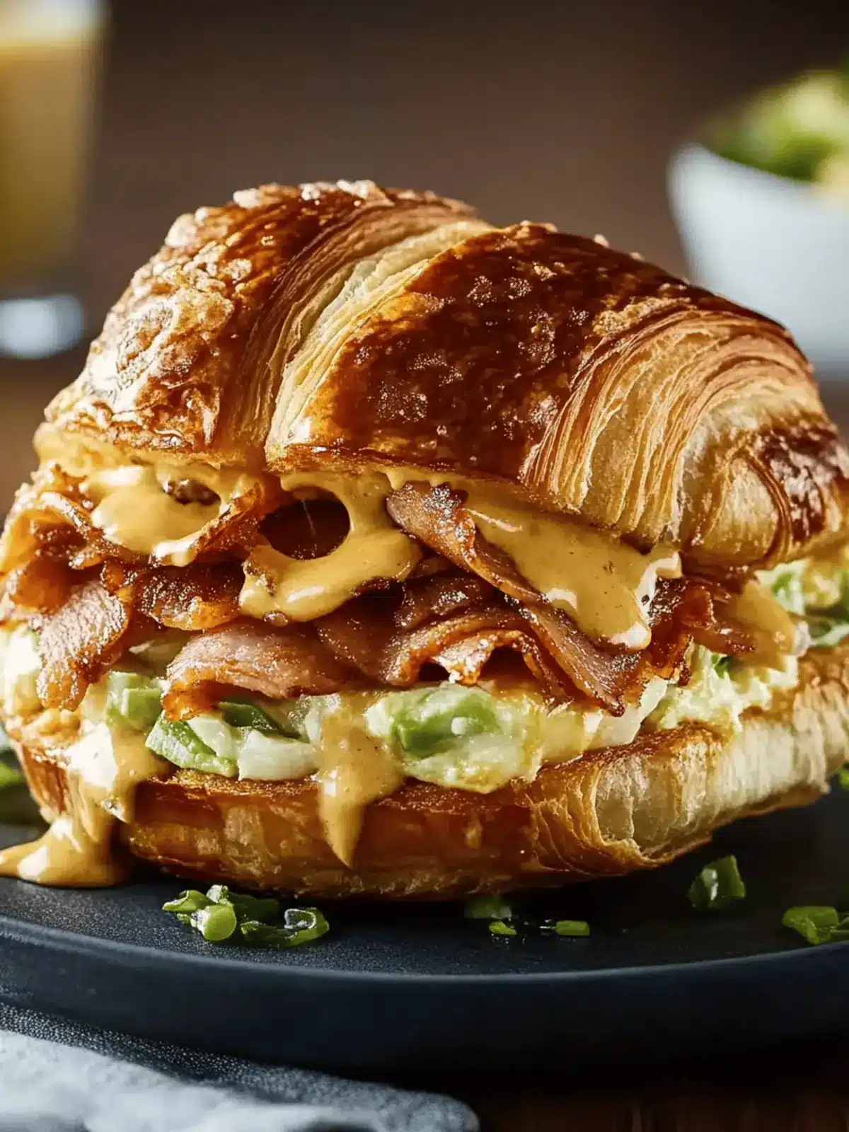 Customizable Maple Mustard Croissant Breakfast Sandwich Bliss 2 Maple Mustard Croissant Breakfast Sandwich