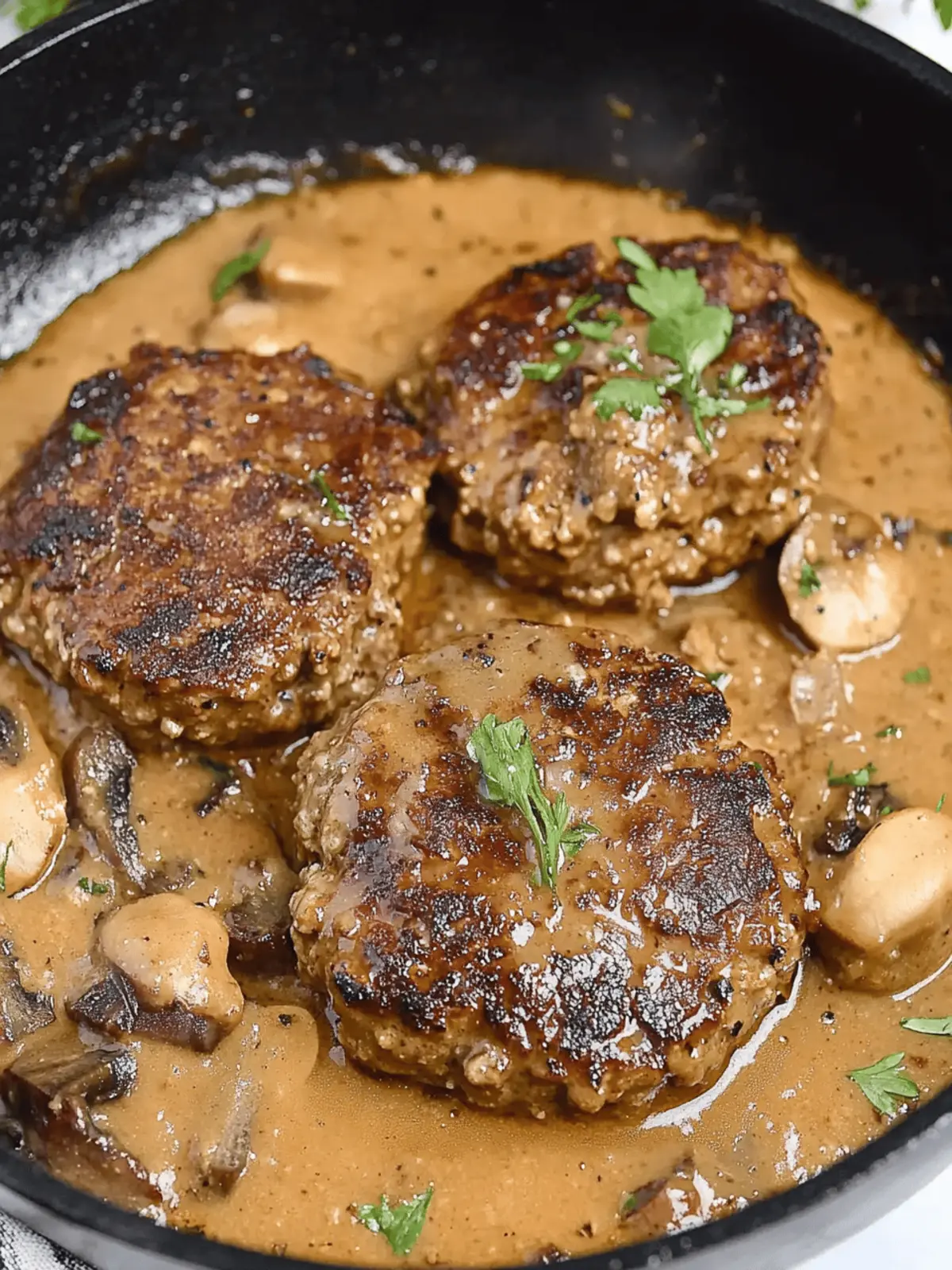 Irresistible Keto Salisbury Steak with Savory Mushroom Gravy 2 Keto Salisbury Steak