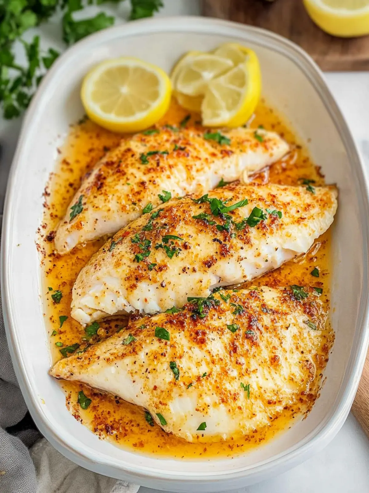 Irresistible Garlic Butter Oven Baked Tilapia in 20 Minutes 4 Garlic Butter Oven Baked Tilapia