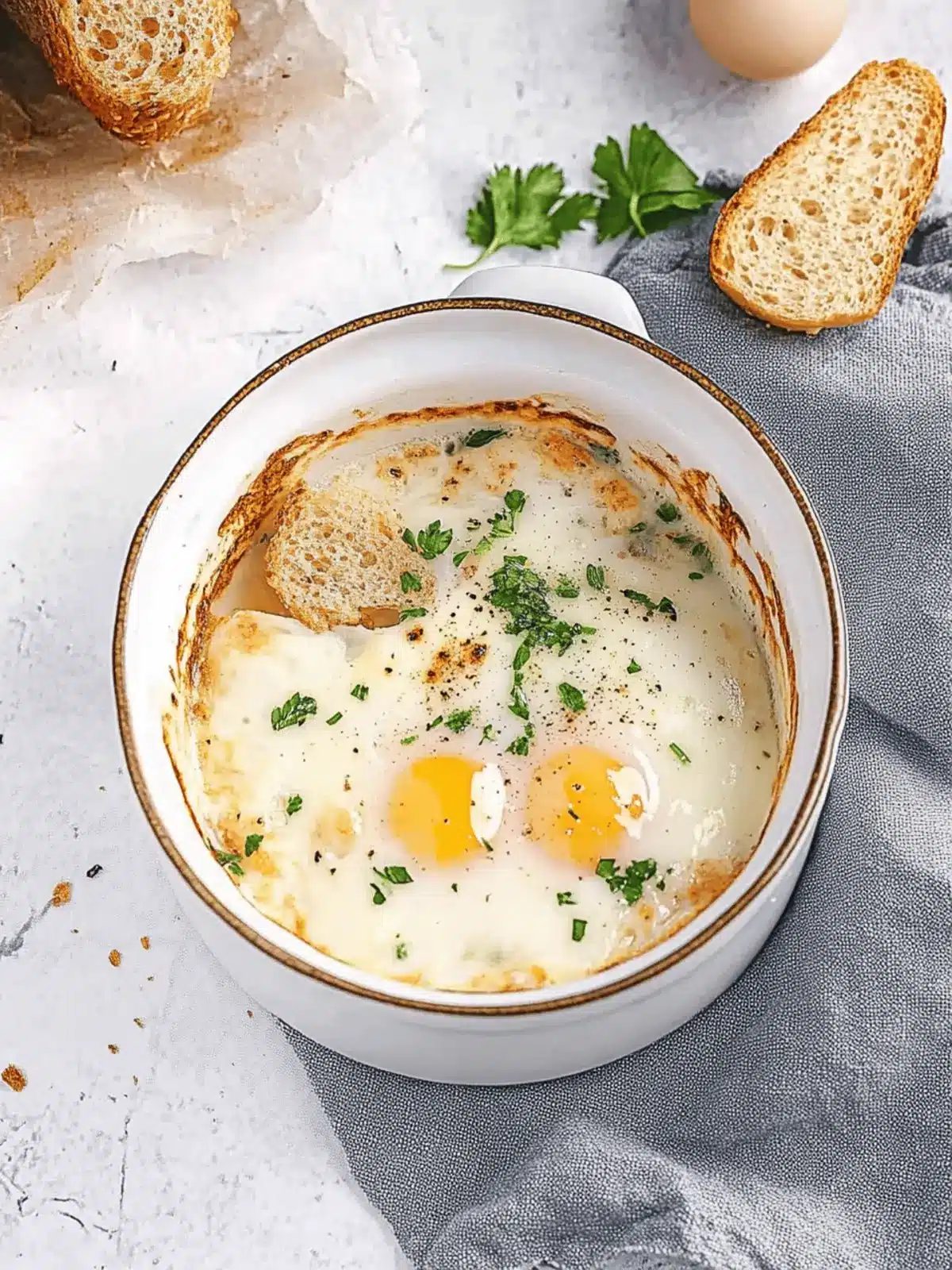 Deliciously Creamy Shirred Eggs for a Cozy Brunch Treat 4 Shirred Eggs