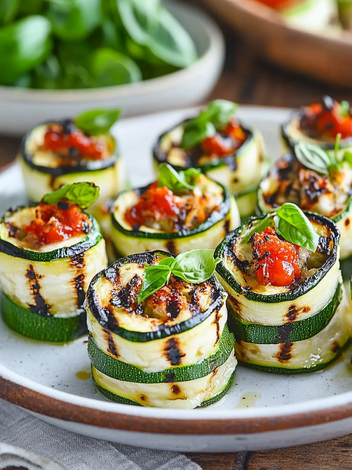 Grilled Zucchini Rollups Stuffed with Creamy Ricotta Bliss 2 Grilled Zucchini Rollups Stuffed