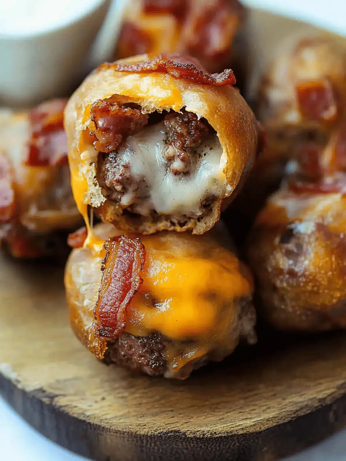Melt-in-Your-Mouth Bacon Cheeseburger Bombs Recipe 3 Bacon Cheeseburger Bombs
