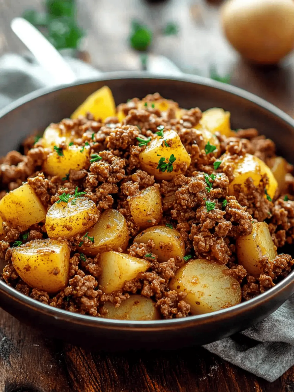 Ground Beef with Potatoes: Quick One-Pan Comfort Delight 4 Ground Beef with Potatoes