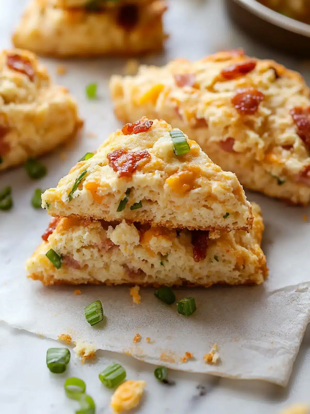 Irresistible Bacon, Cheddar, & Scallion Scones for Anytime Enjoyment 2 Bacon, Cheddar, & Scallion Scones