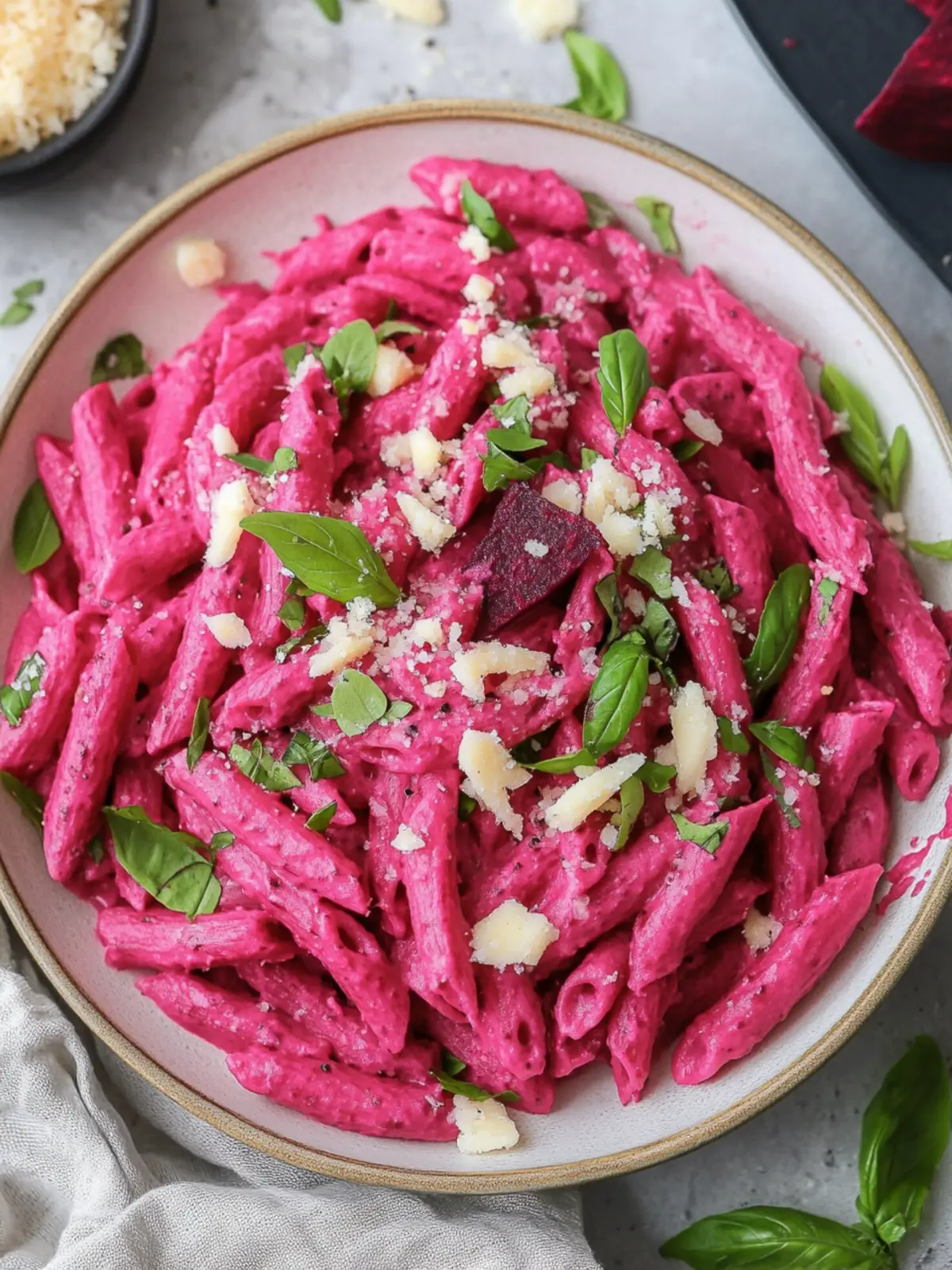 Creamy Beetroot Pasta: Wholesome Colorful Delight for Dinner 2 Beetroot Pasta