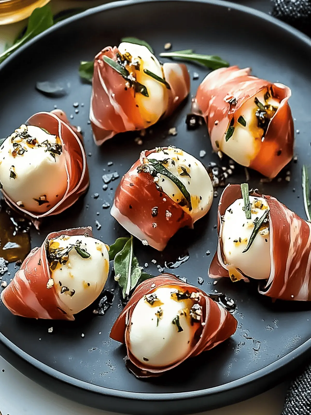 Savory Prosciutto Wrapped Mozzarella Bites for Easy Entertaining 4 Prosciutto Wrapped Mozzarella Bites