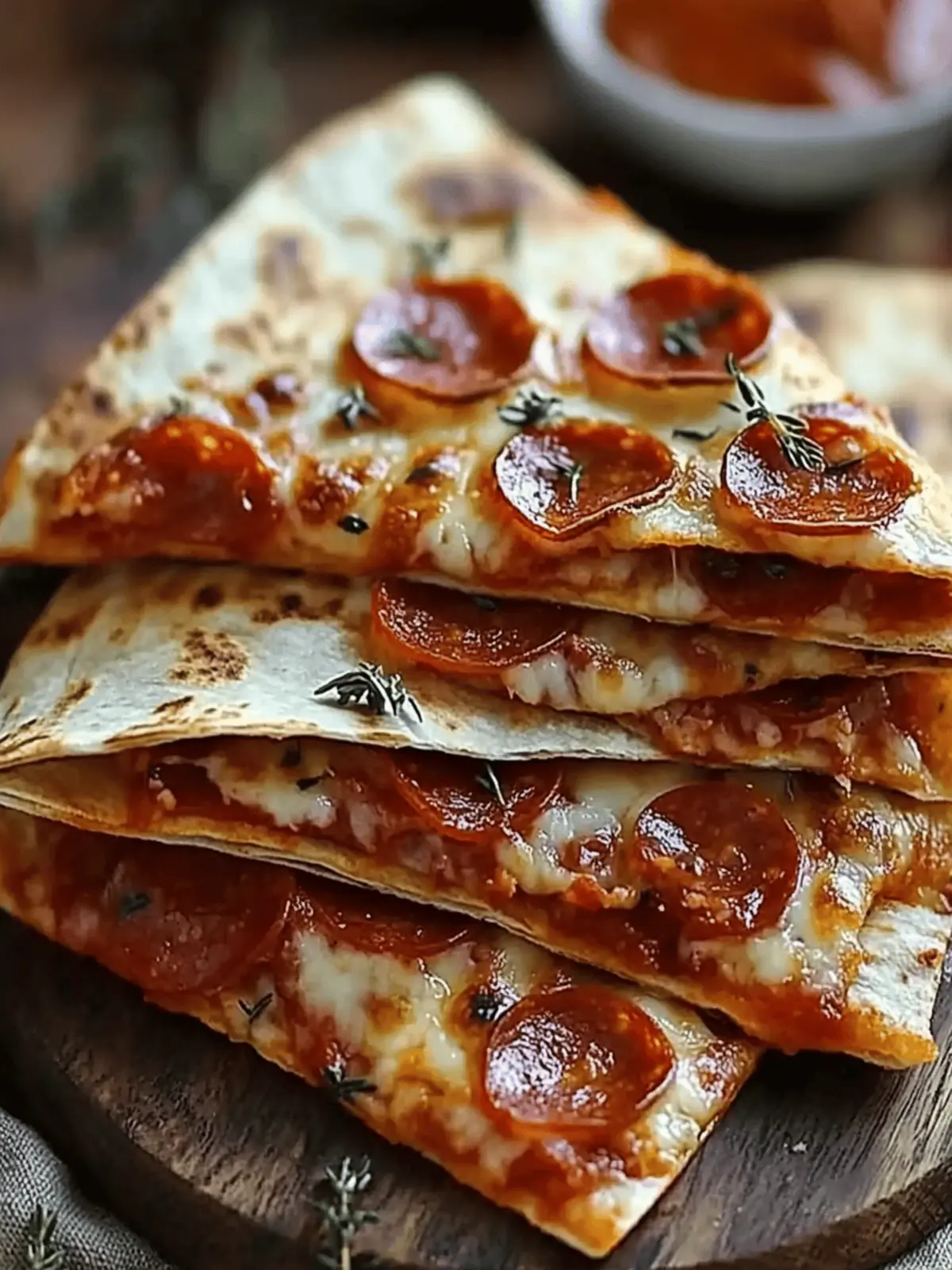 Pepperoni Pizzadillas: Quick, Cheesy Delight in 15 Minutes 2 Pepperoni Pizzadillas