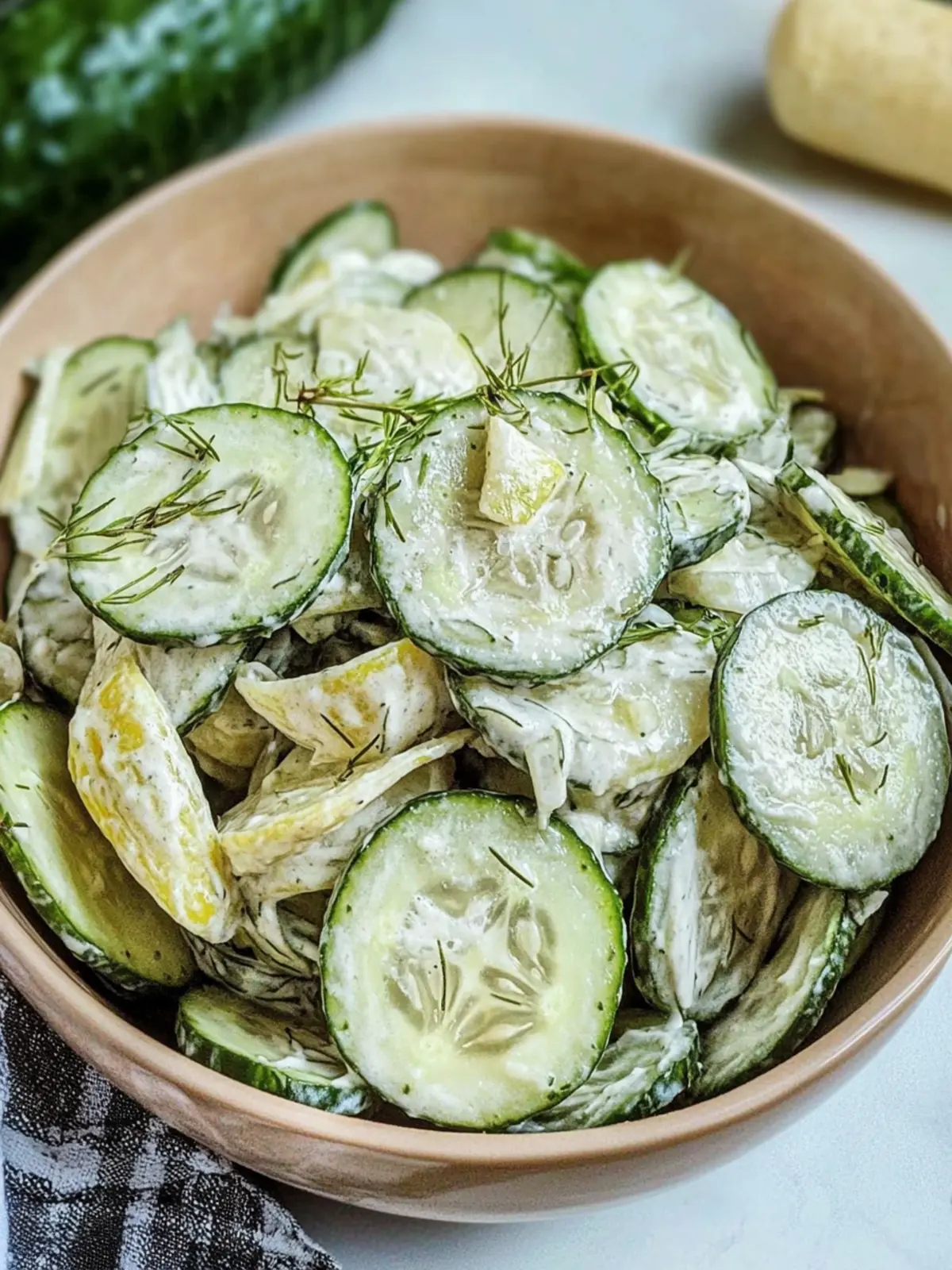 Delicious Creamy German Cucumber Salad In Just 10 Minutes 2 Creamy German Cucumber Salad