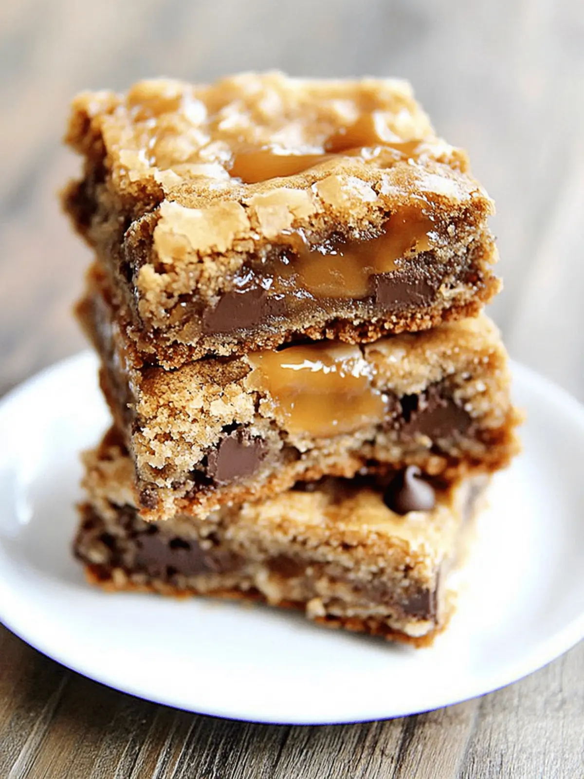 Gooey Salted Caramel Chocolate Chip Cookie Bars for Bliss 2 Salted Caramel Chocolate Chip Cookie Bars