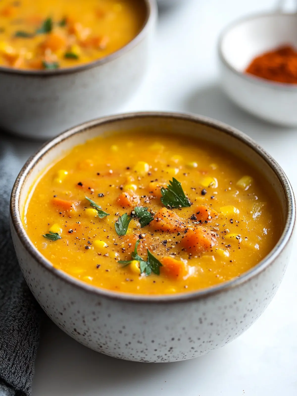 Creamy Vegan Sweet Potato Corn Chowder to Warm Your Soul 2 Vegan Sweet Potato Corn Chowder