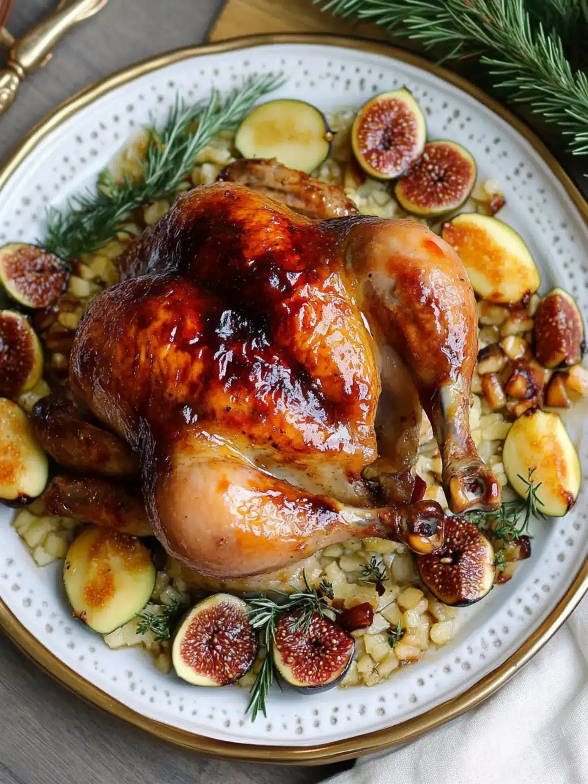 Fig Glazed Cornish Hens with Irresistible Barley Stuffing 3 Fig Glazed Cornish Hens