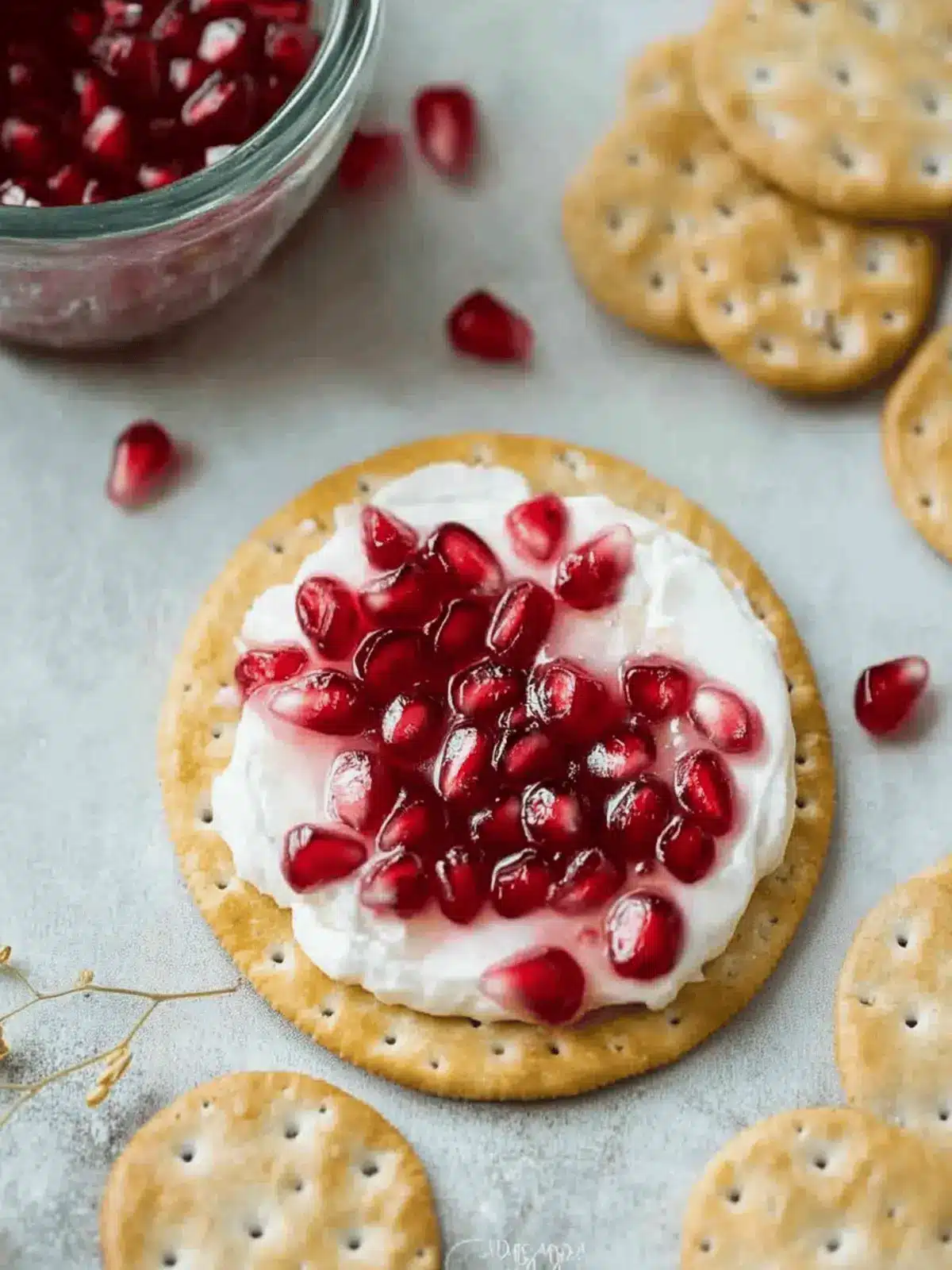 Pomegranate Cream Cheese and Crackers: A Delightful Party Snack 3 Pomegranate Cream Cheese and Crackers