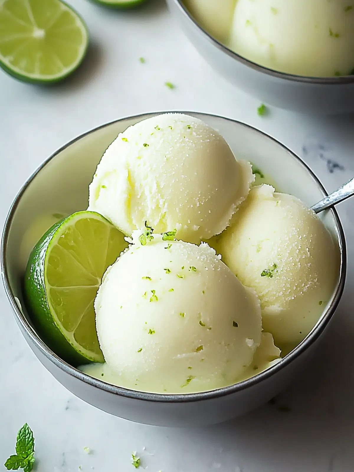 Refresh with Irresistible Homemade Lime Sorbet Delight 3 Lime Sorbet