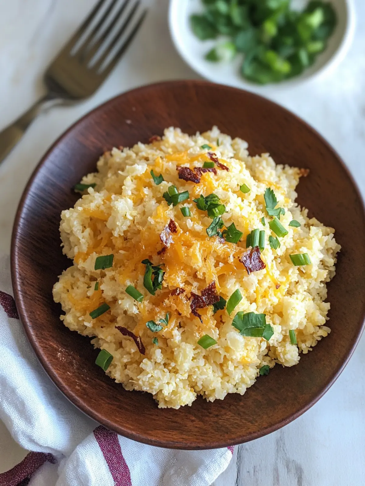 Melt-in-Your-Mouth Cheesy Cheddar Cauliflower Rice Delight 3 Cheesy Cheddar Cauliflower Rice