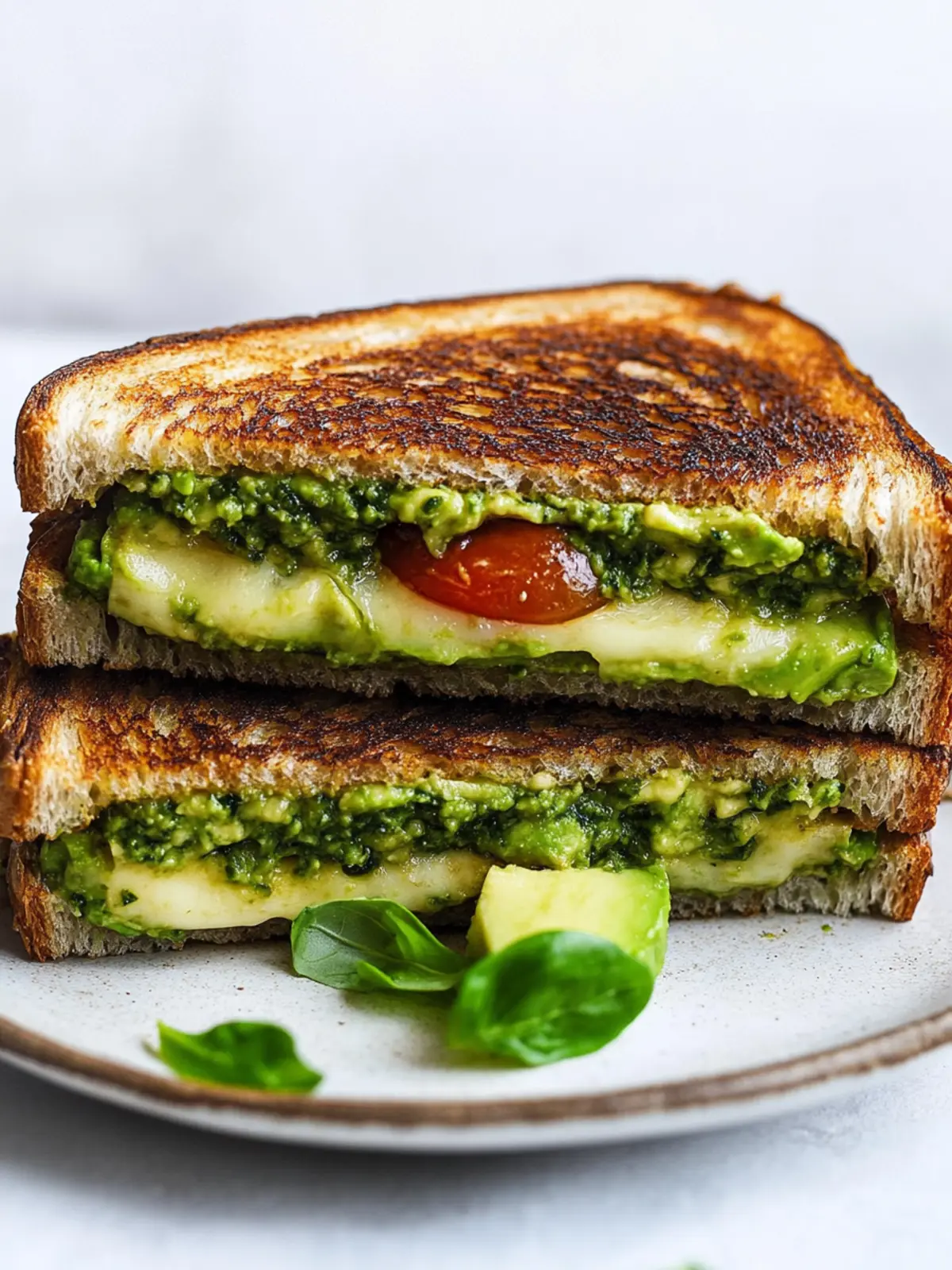 Vegan Avocado Pesto Grilled Cheese That's Pure Comfort 3 Vegan Avocado Pesto Grilled Cheese
