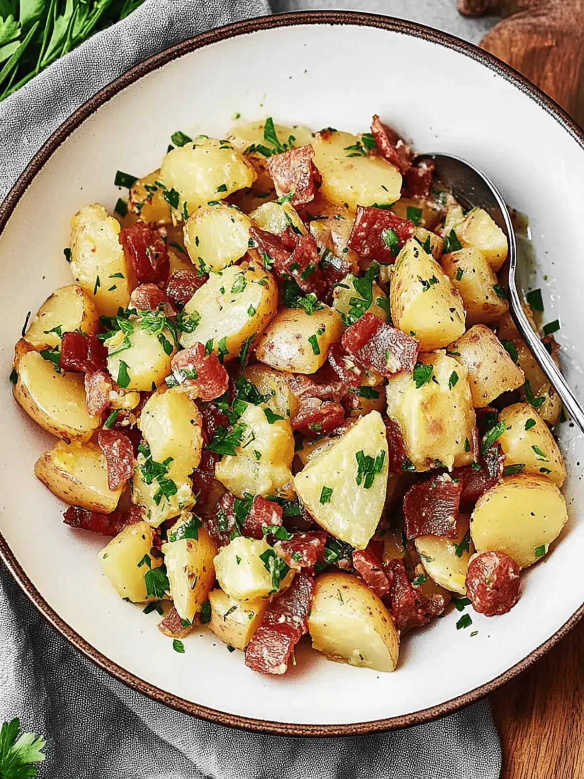 Savory German Potato Salad Loaded with Crispy Bacon Goodness 2 German Potato Salad