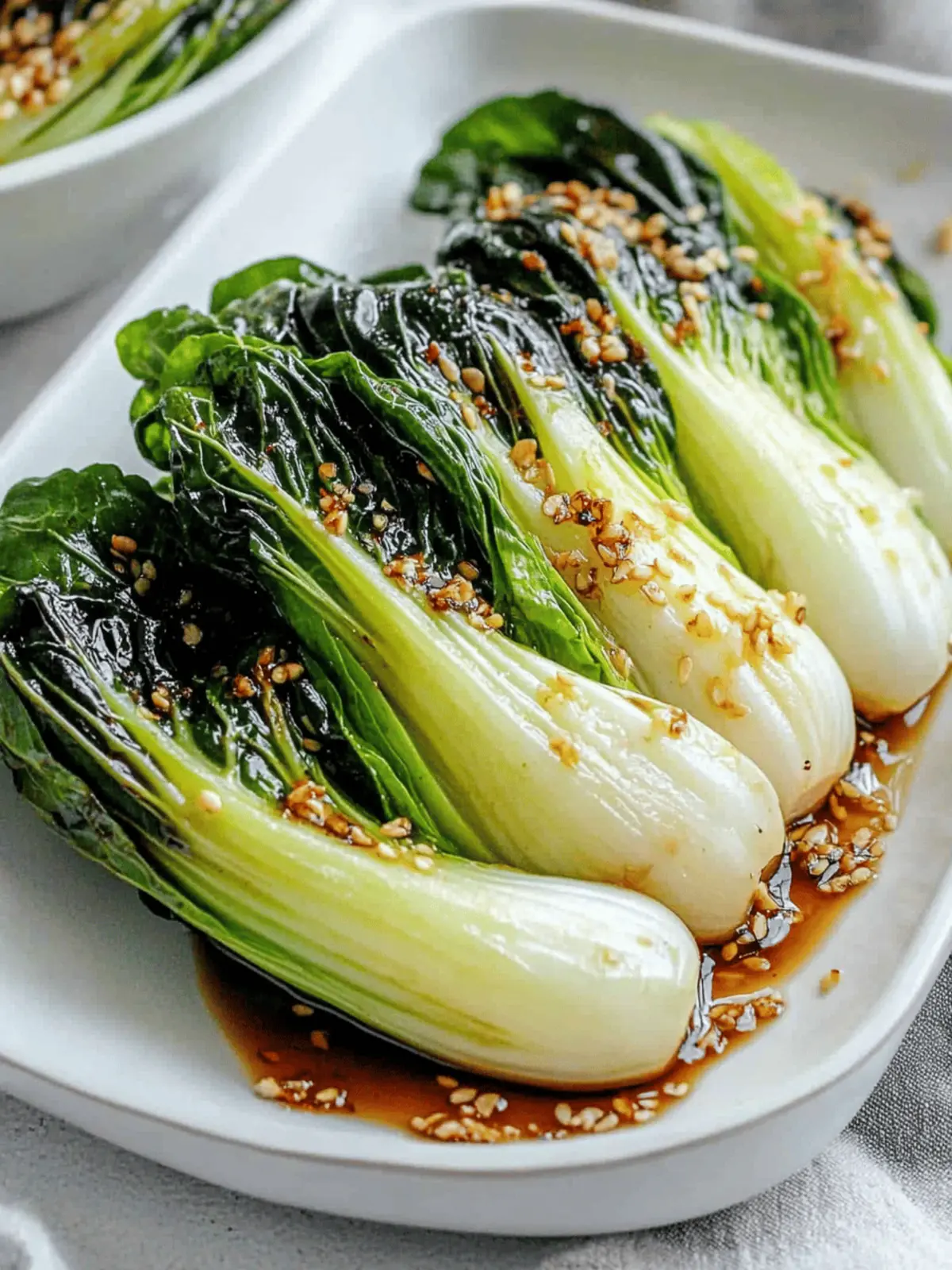 Savory Baby Bok Choy with Soy Sauce and Garlic Delight 4 Baby Bok Choy with Soy Sauce and Garlic
