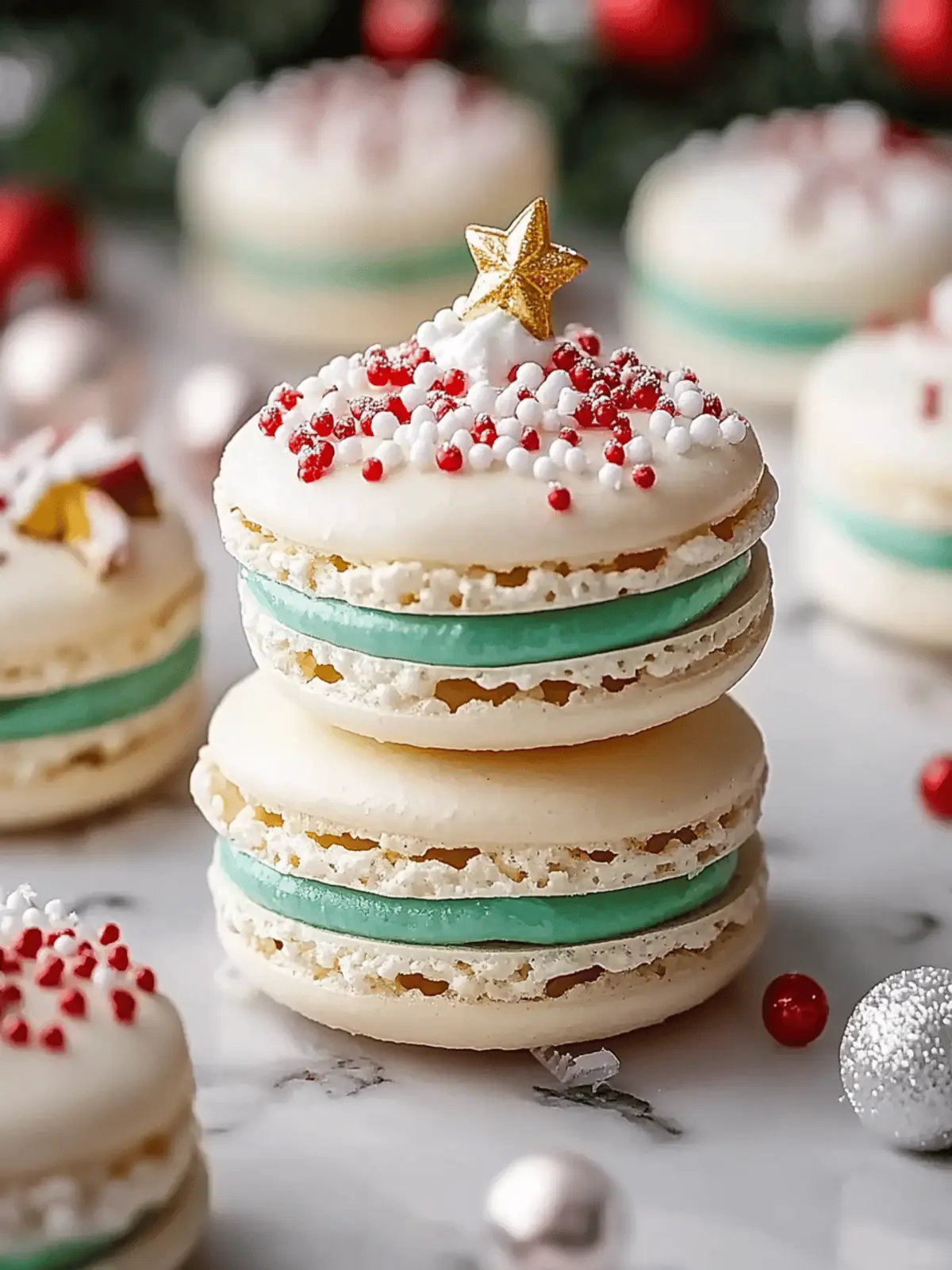 Delicious Christmas Tree Cake Macarons You ll Love Making 3 Christmas Tree Cake Macarons