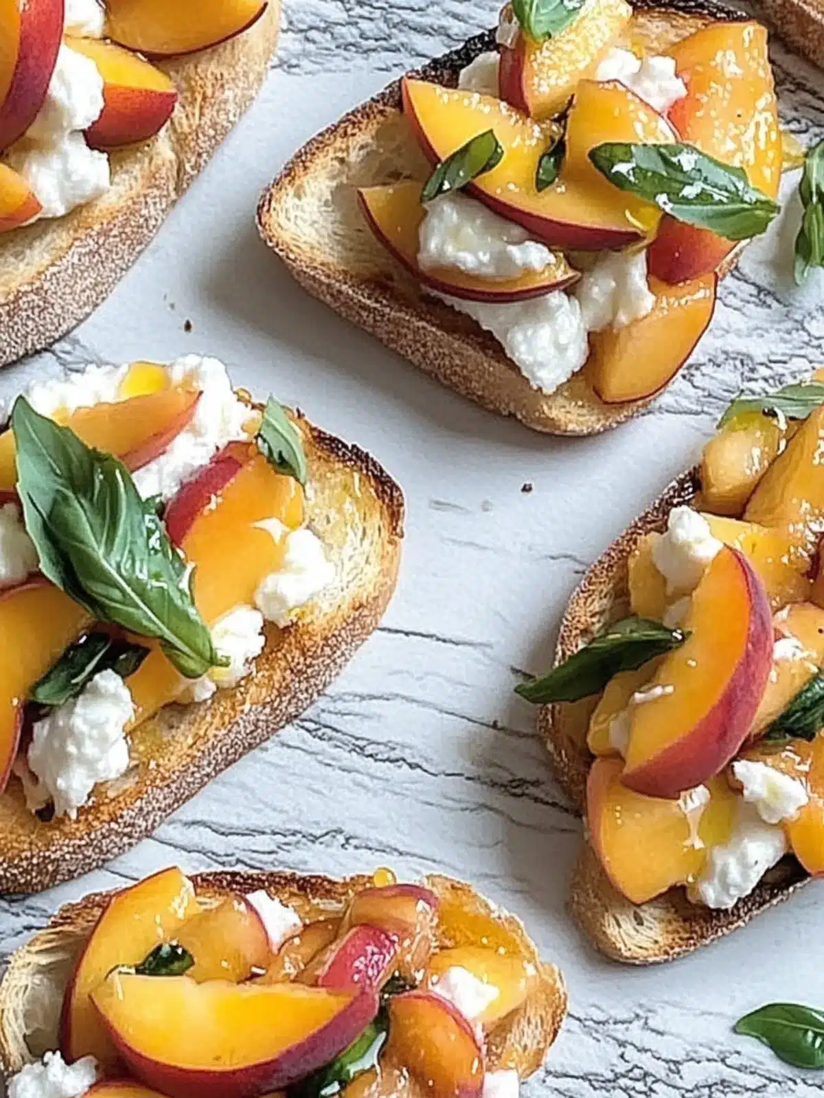 Peach Bruschetta with Goat Cheese and Honey: A Summer Delight 4 Peach Bruschetta with Goat Cheese and Honey
