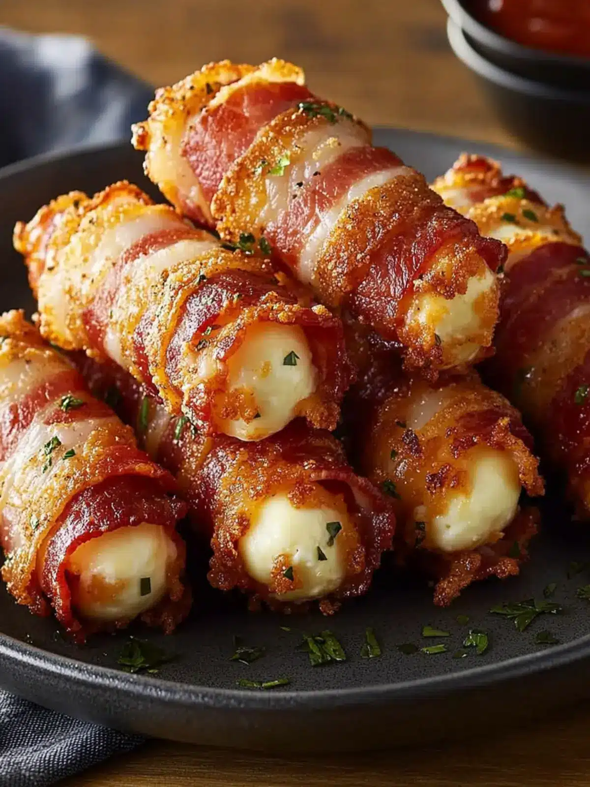 Crispy Bacon-Wrapped Mozzarella Sticks for Snack Lovers 3 Crispy Bacon-Wrapped Mozzarella Sticks