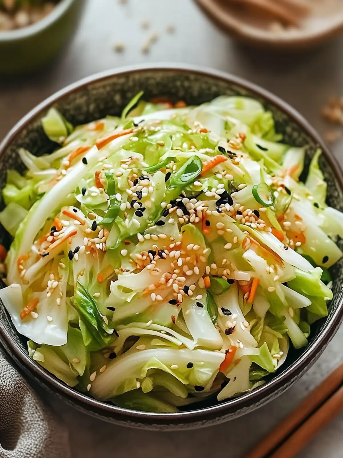 Ginger Sesame Cabbage: Quick, Healthy Crunch in 15 Minutes 4 Ginger Sesame Cabbage