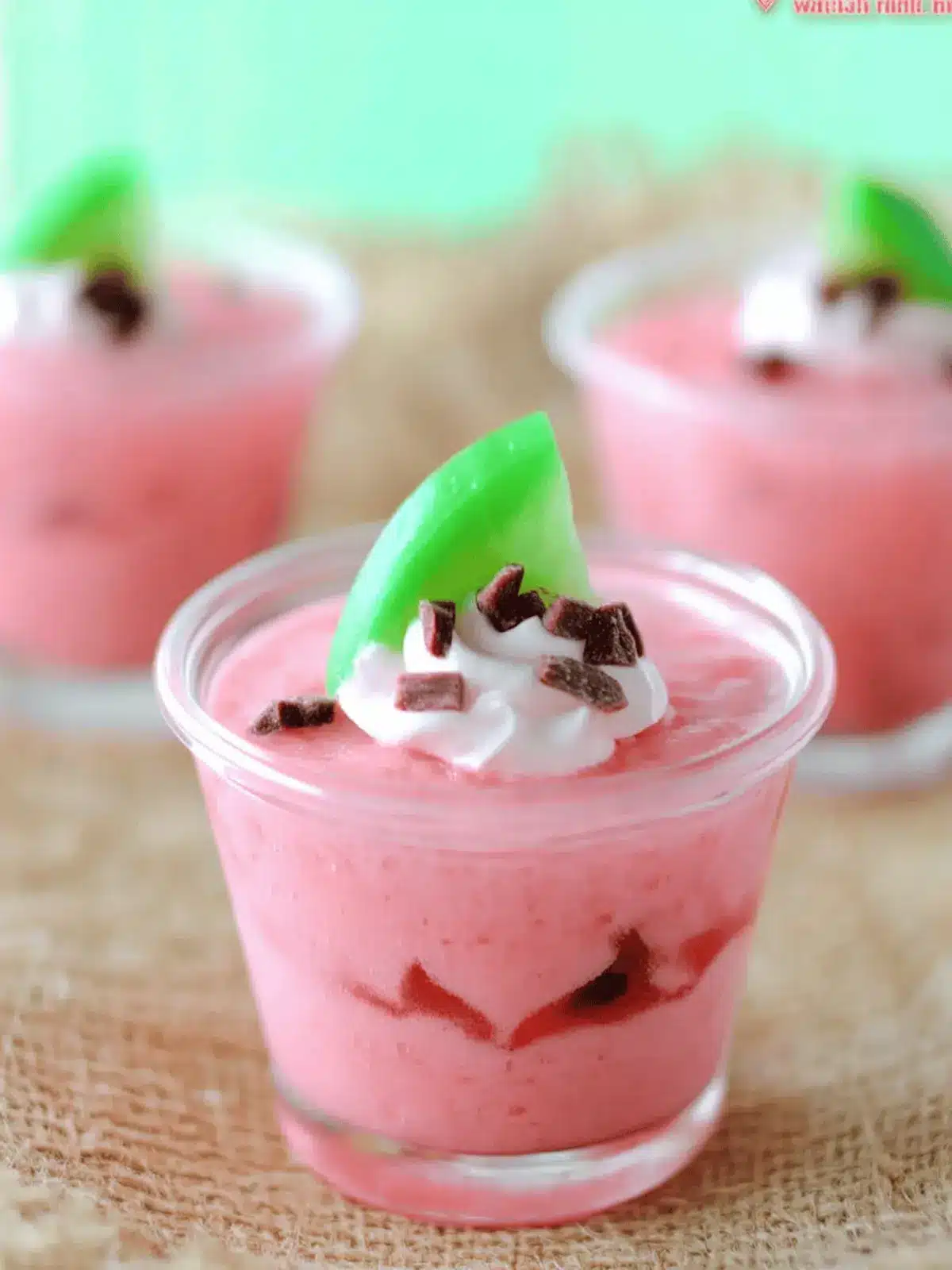 Delightful Watermelon Pudding Cups: Easy 4-Ingredient Treat 3 Watermelon Pudding Cups
