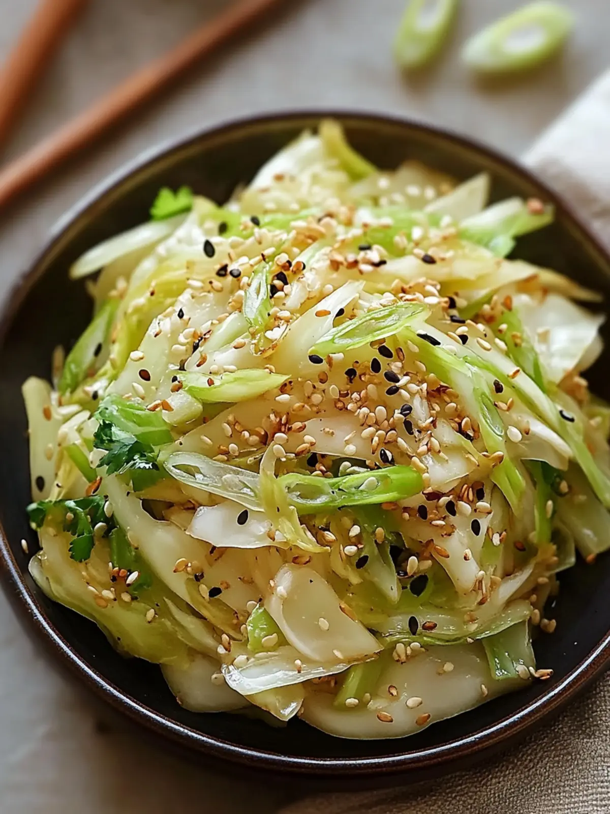 Ginger Sesame Cabbage: Quick, Healthy Crunch in 15 Minutes 2 Ginger Sesame Cabbage