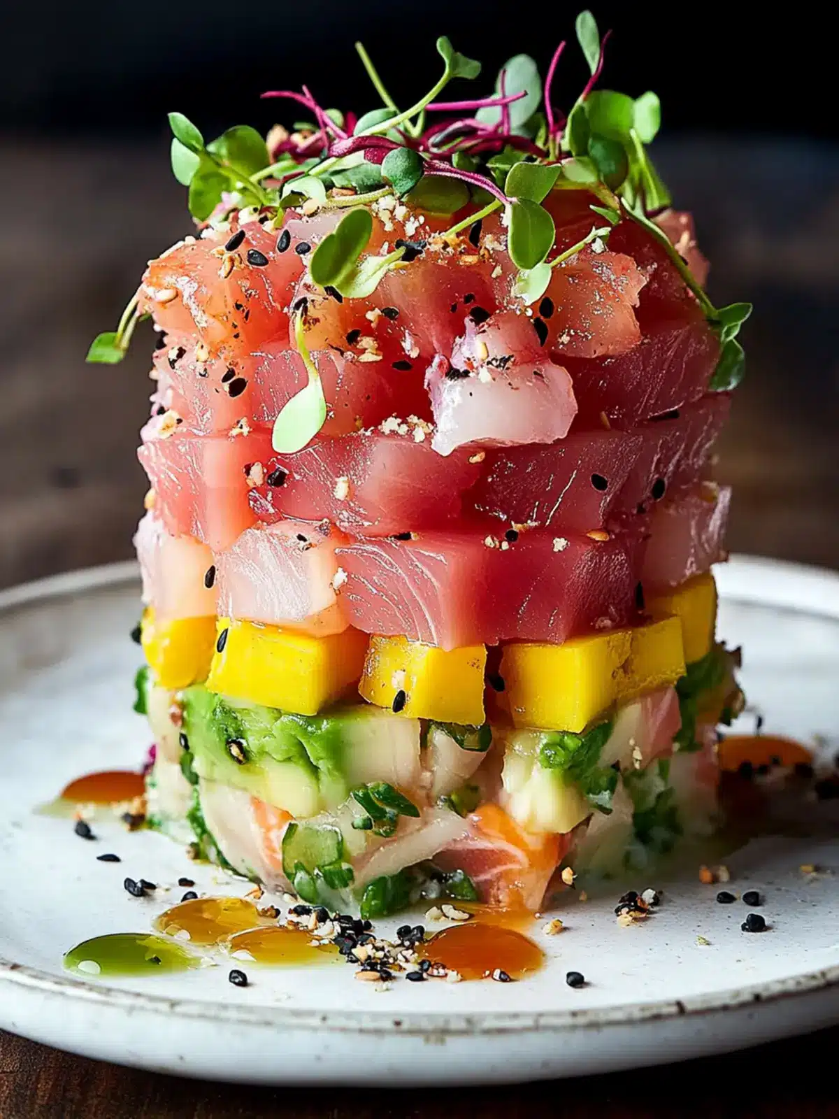 Delightful Crab and Ahi Tuna Tower for a Fresh Twist at Home 3 Crab and Ahi Tuna Tower