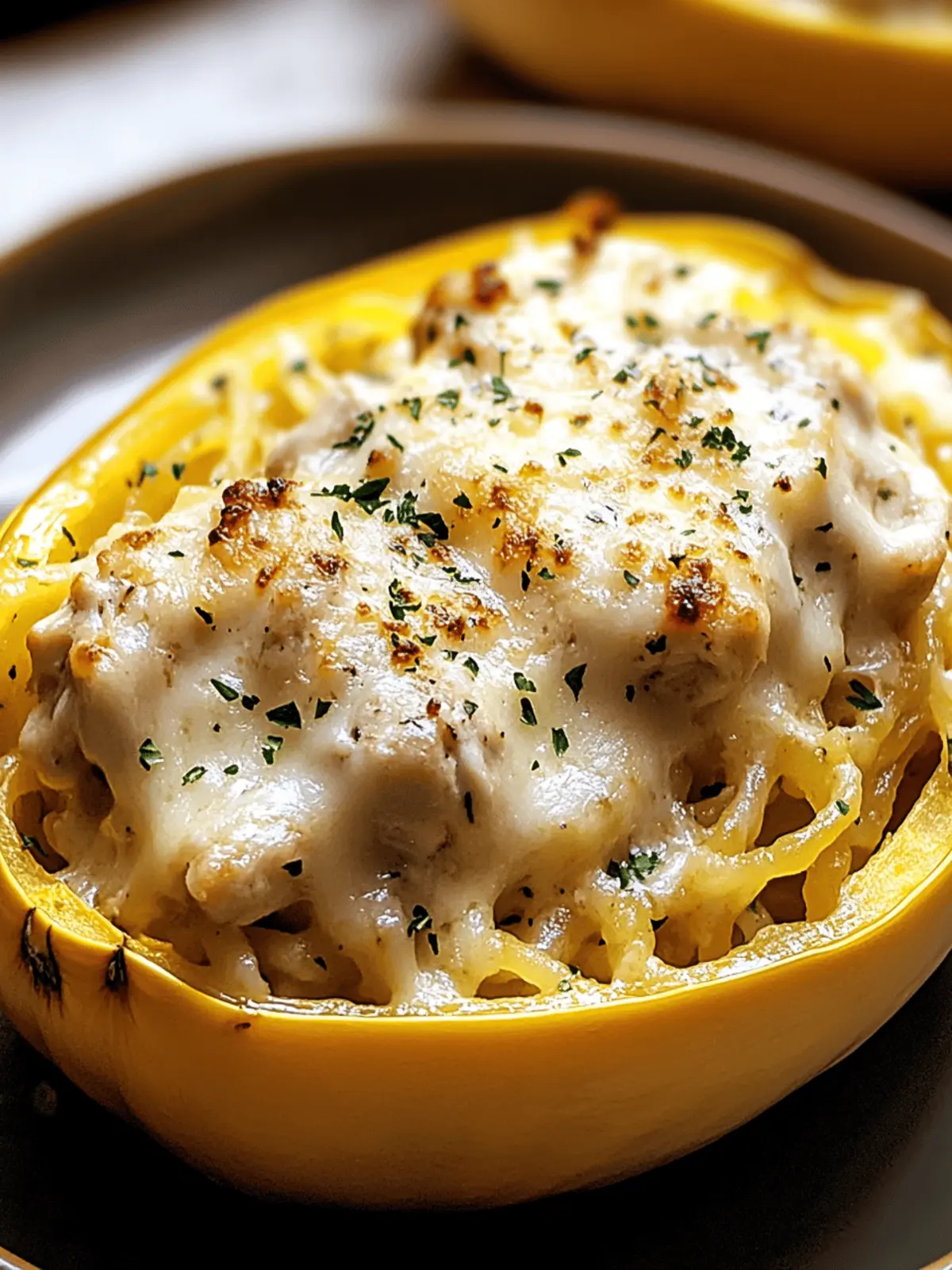 Creamy Chicken Alfredo Spaghetti Squash You'll Crave Daily 2 Chicken Alfredo Spaghetti Squash