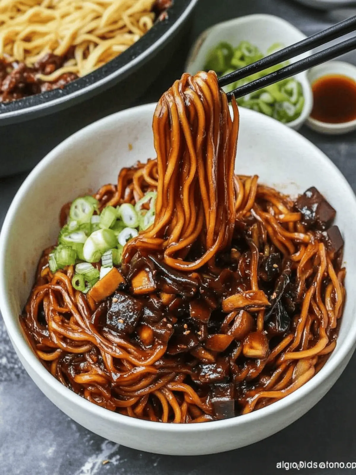 Scrumptious Vegan Jjajangmyeon: Make Fast Food a Distant Memory 3 Vegan Jjajangmyeon