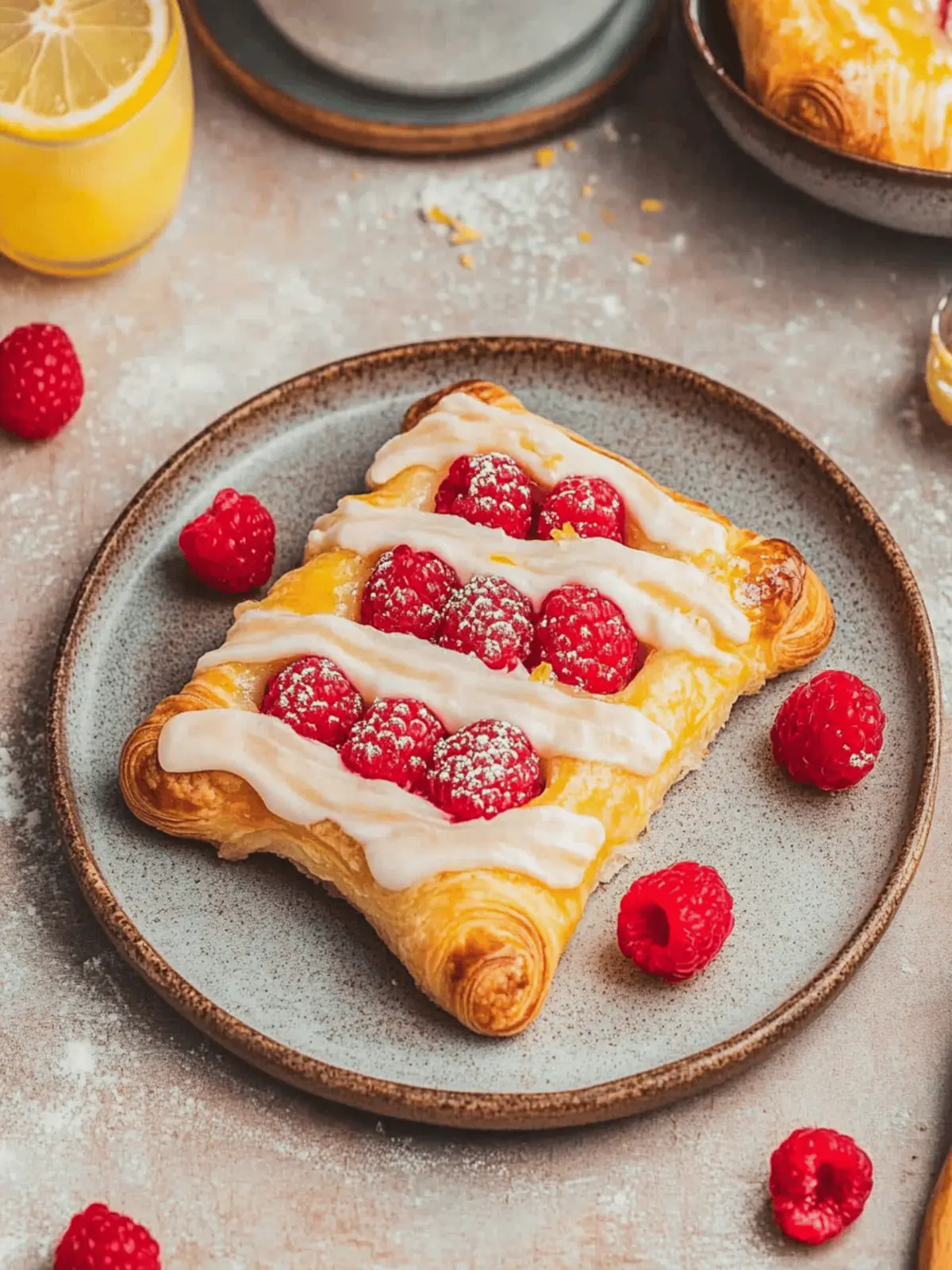 Raspberry Danish With Lemon Cream for a Sweet Morning Treat 2 Raspberry Danish With Lemon Cream