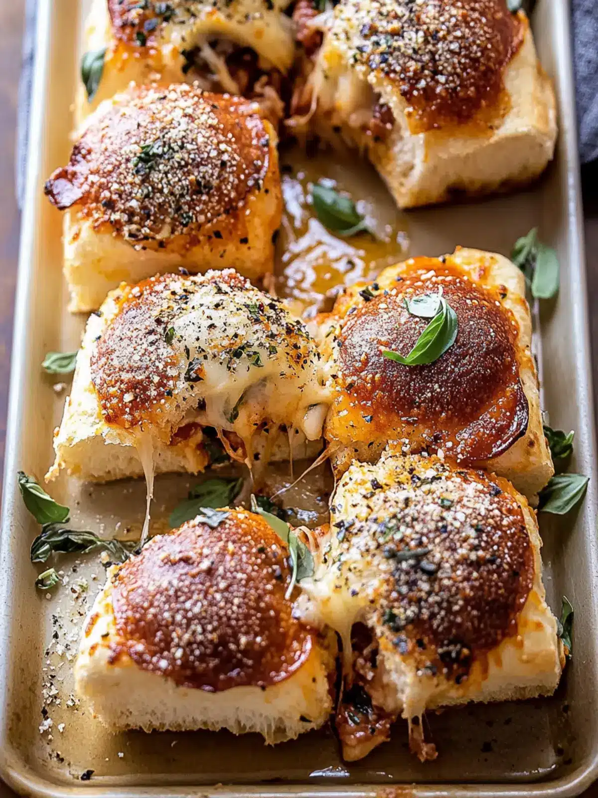 Savor Pull Apart Roasted Garlic Pizza Dip Sliders Tonight! 3 Pull Apart Roasted Garlic Pizza Dip Sliders