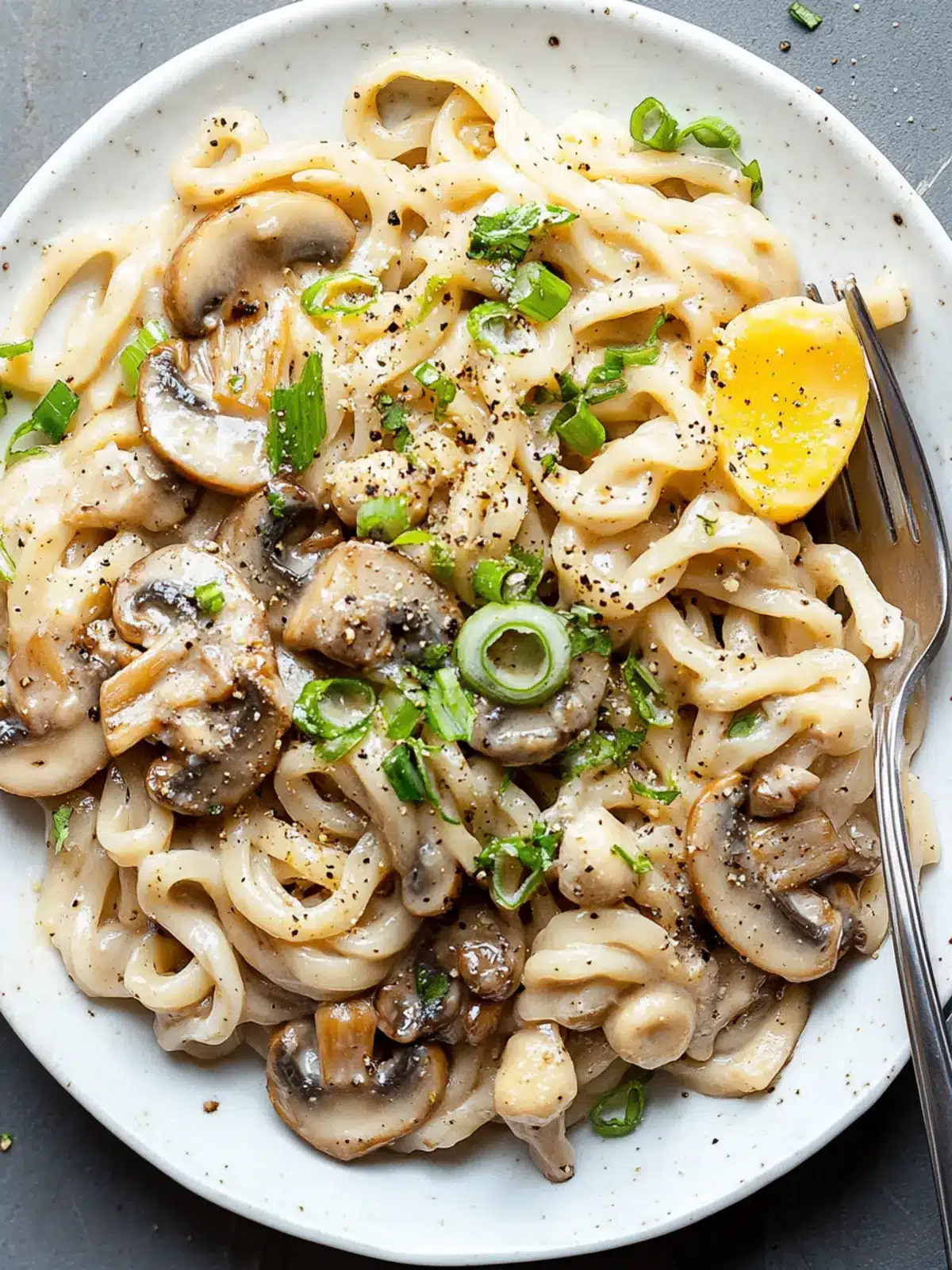 Delicious Creamy Mushroom Udon in Just 15 Minutes 4 Creamy Mushroom Udon