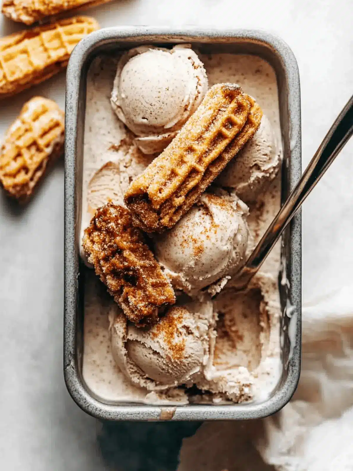 Delicious No-Churn Churro Ice Cream for Sweet Cravings 2 No-Churn Churro Ice Cream
