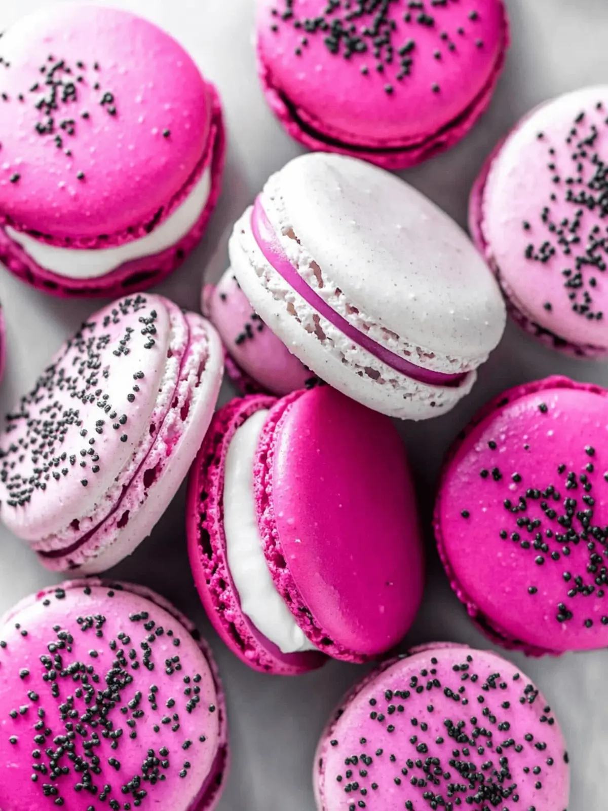 Delightful Dragon Fruit Macarons with Creamy Buttercream! 4 Dragon Fruit Macarons