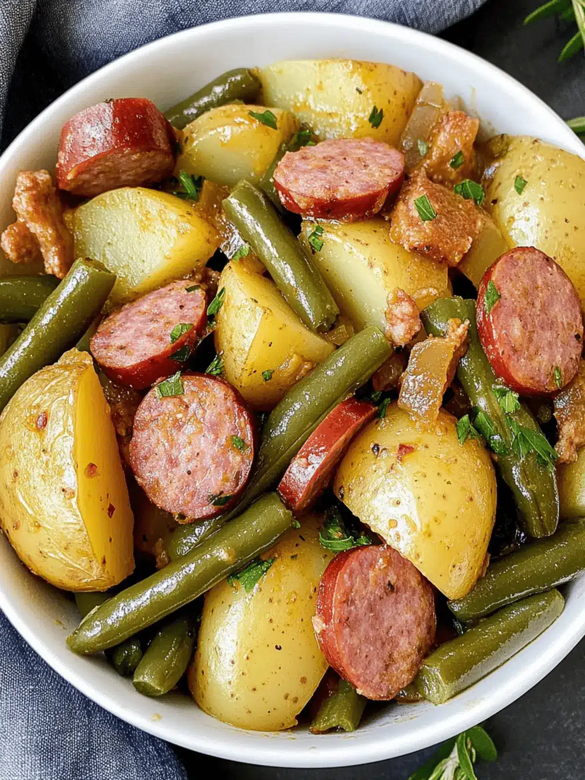 Crockpot Sausage, Potatoes & Green Beans for Cozy Family Nights 2 Crockpot Sausage, Potatoes & Green Beans
