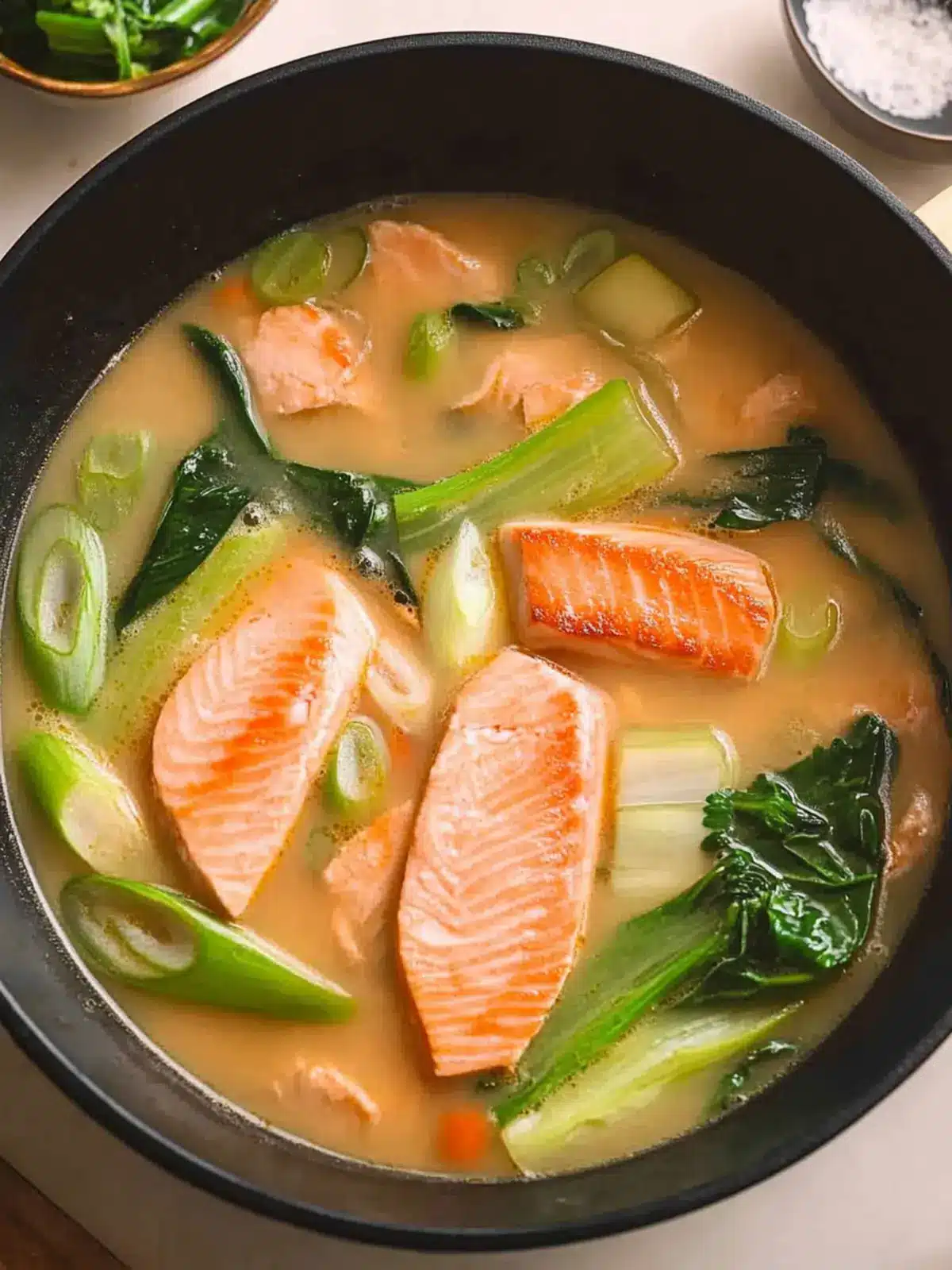 Miso Soup with Salmon: Ultimate Comfort in Every Sip 3 Miso Soup with Salmon