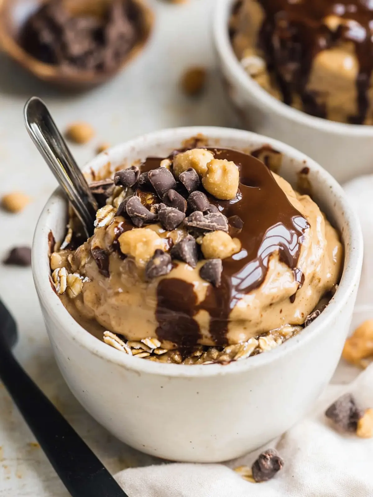 Delicious Blended Baked Oats with Peanut Butter and Chocolate 2 Blended Baked Oats with Peanut Butter and Chocolate