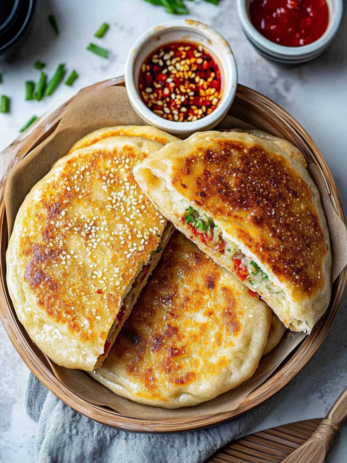 Crispy Stuffed Flatbread: Your New Favorite Comfort Food 4 Crispy Stuffed Flatbread